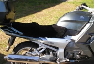 Yamaha FJR1300 2001 Black Sheepskin Motorcycle Seat Cover