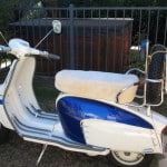 Lambretta. TV 175 Series 3, 1962. Bone custom made motorcycle seat cover.
