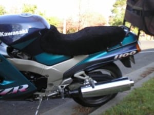 Kawasaki ZZR1100 1993 Black Sheepskin Motorcycle Seat Cover