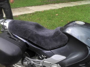 BMW K1200RS 1997 Charcoal Sheepskin Motorcycle Seat Cover