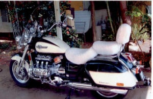 Honda Valkyrie 2001 Cream Sheepskin Motorcycle Seat Cover