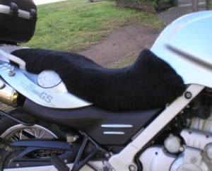 BMW F650GS 1999 Black Sheepskin Motorcycle Seat Cover Low Seat