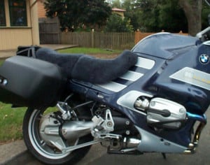 BMW R1150RS 2001 Charcoal Sheepskin Motorcycle Seat Cover