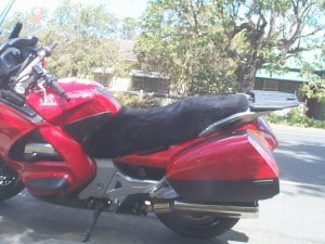 Honda ST1300 2002 Charcoal Sheepskin Motorcycle Seat Cover
