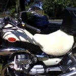 Moto Guzzi Nevada Classic 2005 Cream Sheepskin Motorcycle Seat Cover