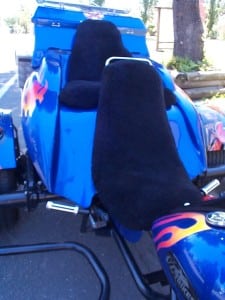 Oz Trike Highway Front and Rear 2004 Black Sheepskin Motorcycle Seat Cover