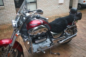 Triumph Rocket 3 2006 Black Sheepskin Motorcycle Seat Cover