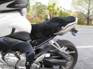 Yamaha FZ1S 2006 Black Sheepskin Motorcycle Seat Cover