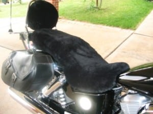 Honda VT750 C4 Black Sheepskin Motorcycle Seat Cover