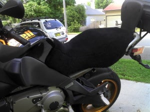 Buelle Ulysses X B 12 X 2006 Black Sheepskin Motorcycle Seat Cover