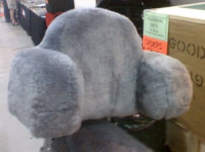 Bibble Bar Pillion backrest 2007 Silver Sheepskin Motorcycle Seat Cover