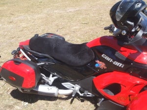 Can Am Spyder RS 2007 Black Sheepskin Motorcycle Seat Cover