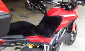 Ducati Multistrada 1200. 2010-2012 Black Sheepskin Motorcycle Seat Cover