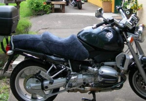 BMW R1100R 1993-01 Charcoal Sheepskin Motorcycle Seat Cover