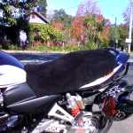 Suzuki GSX 1400 2001 Black Custom Made Sheepskin Motorcycle Seat Cover