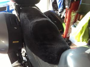 Kawasaki GTR 1400 2007- Black Sheepskin Motorcycle Seat Cover