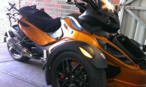 Can Am Spyder RS 2007 Black Sheepskin Motorcycle Seat Cover
