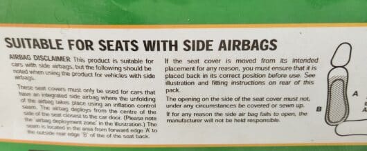 Separate Headrest Air Bag Sheepskin Seat Cover - pair - Image 3
